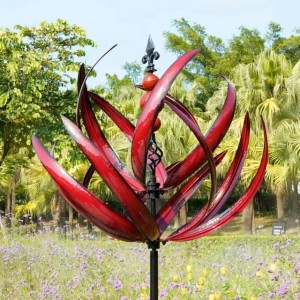 Harlow Spinner Windmill 3D Powered Kinetic Sculpture Lawn Metal Wind Solar Spinners Yard And Garden Decor 0723
