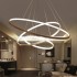 60CM 80CM 100CM Modern Pendant Lights For Living Room Dining Room Circle Rings Acrylic Aluminum Body LED Ceiling Lamp Fixtures (Body color white)