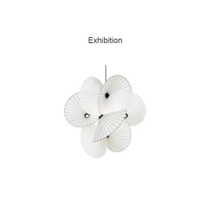 Room Ceiling Pendant Living Lamp Cloth Minimalist Led Chandelier ddmysmile Shop Bar Counter Hanging Lamp Room Decor Home Lustre Smile (Emitting Warm White 3000K)