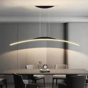 Modern LED Chandelier for Dining Room Kitchen Bar Living Room Bedroom Ceiling Pendant Lamp Black Simple Design Chandelier Light (Emitting Warm White 3000K)