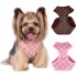 Buyers' PicksDesigner Dog Harness Leashes Set Classic Jacquard Lettering Step-in Dog Harnesses Soft Air Mesh Pet Vest for Small Dogs Cat Teacup Puppies Shih Tzu Poodle Brown S B89