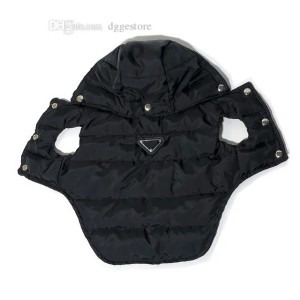 Buyers' PicksDesigner Dog Clothes Winter Coat Warm Dog Apparel Waterproof Windproof Pet Vest Cold Weather Puppy Jacket with Hats for Small Medium Large Dogs Bulldog Black XL A338