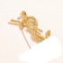 New Luxury Brand Designer Women Men Designer Brand Letter Brooches Gold Plated Steel Seal Brooch Pin Marry Christmas Party High Quality Jewelry Access Gifts