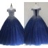 Navy Blue quinceanera dresses Bling Beaded Off The Shoulder Corset Back A-line Sweet 16 Dress Tulle Prom Dress Formal Women PageanT (Size Size Guide) Navy Blue quinceanera dresses Bling Beaded Off The Shoulder Corset Back A-line Sweet 16 Dress Tulle Prom Dress Formal Women PageanT (Size Size Guide)