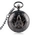 Christmas Gift Black Pocket Watch Hour TV Series Supernatural Fob Pentagram Mechanical Hand Wind Crown Pattern Steampunk 240617 (Black) Christmas Gift Black Pocket Watch Hour TV Series Supernatural Fob Pentagram Mechanical Hand Wind Crown Pattern Steampunk 240617 (Black)