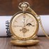 High Quality Gold Full Steel Snake FOB Chain Mechanical Pocket Watch Hand winding Antique Vintage Roman Clock Men Gifts box 240713