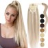 Ponytail Hair P18-613 Wrap Around Natural Real Hair Blonde Ponytail Hair Extension Straight 18 20 24 inches S25527
