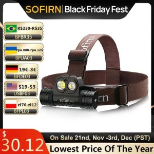 Sofirn HS20 2700lm USB C Rechargeable LED Headlamp 18650 Powerful Headlight with Spotlight Floodlight Dual Switch Indicator Z241129