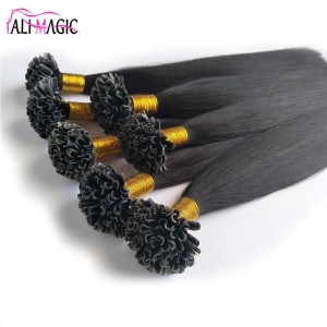 U Tip Hair Extension #1b Color 22