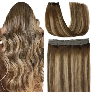 (New) VINBAO Halo Hair Extensions Real Human Hair Secret Wire Hair Extensions for Women W250113