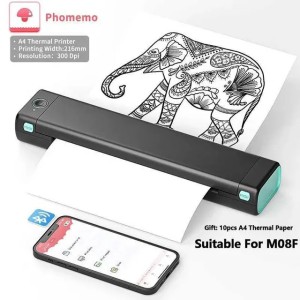 Printers Phomemo A4 portable thermal printer A40 thermal paper wireless mobile travel printer Android iOS laptop for M08F printer Y240617Z54I