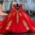 Red Quinceanera Dress Long Cape Gold Embroidery Princess Cinderella 2-Piece Ball Gown Mexican Quince Sweet 16 Birthday Party Gown 15th Girl Drama Gala Contrast (Size Size Guide) Red Quinceanera Dress Long Cape Gold Embroidery Princess Cinderella 2-Piece Ball Gown Mexican Quince Sweet 16 Birthday Party Gown 15th Girl Drama Gala Contrast (Size Size Guide)