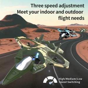 2025 New Fighter Quadcopter Drone Stunt Light RC Aircraft Four Channel Hovering High Altitude Rolling Special Effect L250826