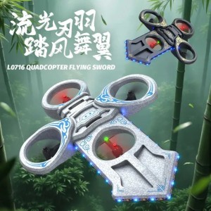 2.4G RC Flying Sword EPP Foam 360 Tumbling Circling Colorful LED Remote Control Quadcopters Flying Toy for Kids L250826