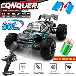 Super brushless 80KM or 50KM/H four-wheel drive RC car with LED remote control high-speed drift racing car 4x4 off-road truck childrens toys X241101