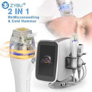 Microneedling RF Face Lifting Beauty Machine With Cold Hammer 2in1 Fractional RF Radio Frequency Needling Wrinkle Removal Acne Scars Stretch Mark Treatment