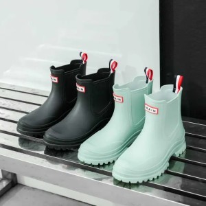 1 Pair of Womens Short Rain Boots PVC Non-Slip Water Shoes Outdoor Waterproof Shoes Womens Reliable Water Boots XJ250818 (Size Size Guide)