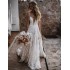 Sexy Bohemian Beach Lace Wedding Dresses Spaghetti Backless Side Split Summer Long Bridal Gowns Sleeveless Country Bride Dress (Size Size Guide) Sexy Bohemian Beach Lace Wedding Dresses Spaghetti Backless Side Split Summer Long Bridal Gowns Sleeveless Country Bride Dress (Size Size Guide)