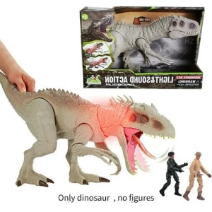 Jurassic Park Electric Indominus Rex T Rex Dinosaur Toy with Light and Sound Effects Childrens Toy Christmas Gift 241213