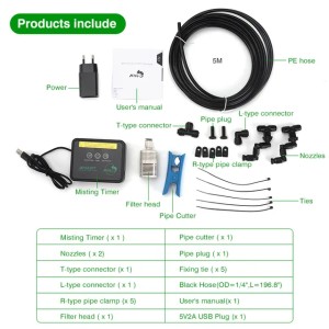 Smart Electronic Misting System Reptile Fogger Humidifier Timer Automatic Mist Rainforest Spray System Kit For Plant Amphibian