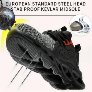 Boot For Men Anti-Smashing Construction Steel Toe Cap Work Shoes Indestructible Safety Sneakers Y200915 (Size Size Guide)