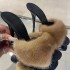 Mink fur high heels women, slim heels, summer new style, open toe slippers, sexy fish mouth leather party sandals for women ddmypanda (Size Size Guide) Mink fur high heels women, slim heels, summer new style, open toe slippers, sexy fish mouth leather party sandals for women ddmypanda (Size Size Guide)