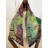 2024 new arrival 90*90 cm silk twill blue top quality scarf women shawl fashion wrap for lady