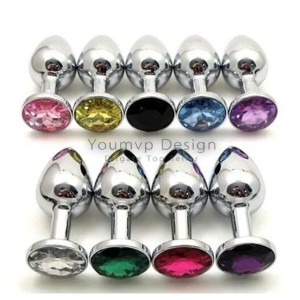 Metal Butt Plugs Anal Plug Unisex Sex Stopper 3 Different Size Men/Women Anal Toys Trainer for Couples