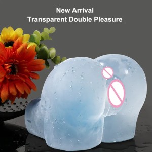 Soft Transparent Silicone Dolls Male Masturbator 3D Realistic Anal And Vagina Pussy Masturbation adult toys Cup Adult Sex Toys For Men X0320