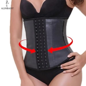 9 Steel Bone Waist Trainer Latex Shapewear Slimming Belt Waist Cincher Body Shaper Girdle Workout Tummy Control for Women Y200710