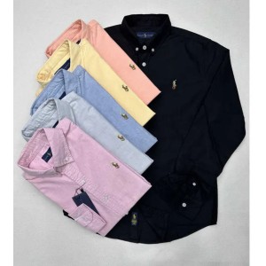 2024 Designer Men Laurene Shirt Top Quality Mens Casual Shirts Polo Long Sleeve Spring And Autumn Business Cotton Oxford Non Slim Paul Formal EDF