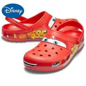Disney Lightninged Mcqueens Pixar Cartoon Solid Waterproof Slippers Outdoor Sandals Casual Breathable Ankle-wrap EVA Shoes Gift W250527dd