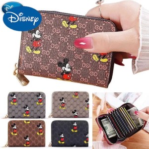 Disney Mickey Mouse Card Bag Wallets Zipper Women Cartoon Fashion Coin Purse Girls Clutch Luxury Credit ID Card Holder 11 Bits W250722
