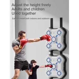 Smart Music Boxing Machine Boxing Training Punching Equipment BT Link Electronic Music Boxing Pads for Kids Adults Home Exercise