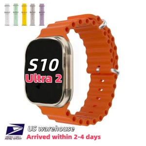 US Warehouse Smart Watch ULTRA2 Strap Android iWatch Ultra 2 Series 10 49mm Men's and Women's Watches Bluetooth Call Bracelet Wireless Charging Fitness Tracker
