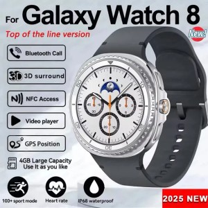 New Galaxy Watch 8 Ultra Smart Watch Men GPS Tracker Health Monitoring Bluetooth Call 100+ Sports Mode IP68 Waterproof Smartwatch Women 2025