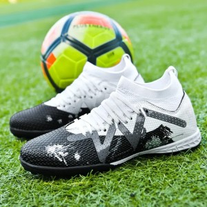 Shoes: High-Top Soccer Non-Slip Turf Cleats for Men, Women, Boys & Girls 4 (Size Size Guide)