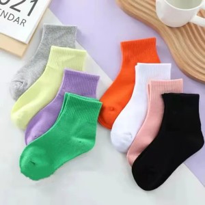 Baby kids designer socks boys sports sock girls children school style mixed colors socks white black green ages 1-12
