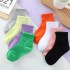 Baby kids designer socks boys sports sock girls children school style mixed colors socks white black green ages 1-12
