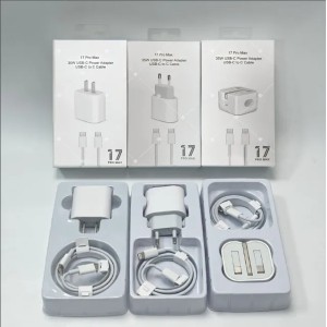 2 in 1 PD 35W Fast charger Cable For iphone 17 16 For Samsung S24Ultra S24Plus S24 Cell Phone Charger Charging Cable Set With Retail Box