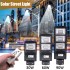 Remote LED Solar Street Light 30W 60W 90W solar lights Waterproof PIR Motion Sensor solar led outdoor lighting for Plaza Garden Yard (Body As Fig)