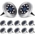 Solar Ground Lights 8 LED Solars Garden Light lawn lamp Waterproof Outdoor Solar-Disk Lighting for Pathway Yard Walkway Patio Lawns Path D3.5 (Body Clear)