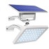 New 800lm Solar Garden Light 48leds IP65 Integrate Split Solar Street Light Adjustable Angle Outdoor Solar Wall Light (Body White)