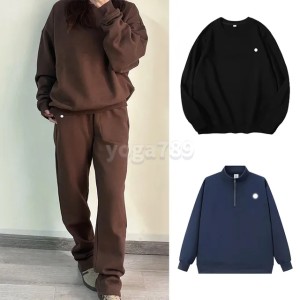 Buyers' PicksMens Womens yoga outfit hoodie sweatshirt round neck pullover loose long sleeve top fitness exercise sportswear hoodie shirt gym for Men Women Designer hoodie