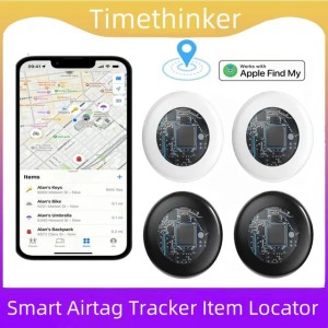 Timethinker Bluetooth GPS Tracker Smart Tag Airtag Work with Apple Find My APP ITag Locator Air Tags Pet Key Finder for iOS