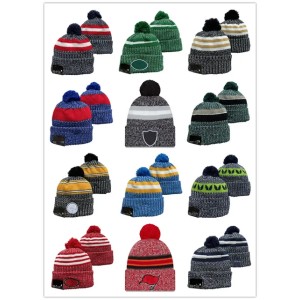 2023 Sideline Cuffed Knit Hat With Pom Football Beanies Teams Knits Hats New Caps