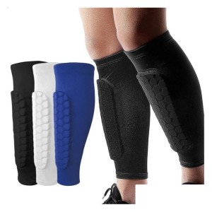 Elbow Knee Pads Women Men Teen Kids Football Shin Guards Soccer Honeycomb Anticollision Compression Legwarmers Gym Leg Calf Sleeves Otgel