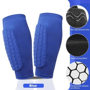 1Pcs Soccer Shin Guards Shin Pads for Kids Youth Adult Calf Compression Sleeve with Honeycomb Pads Support for Shin Splint 240528