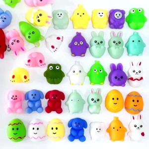 Easter Mochi Squishy Toys Fidget Soft Kawaii Bear Bunny TPR Stress Relief Animals Squishies Stress Reliever TPR Soft Squeeze Toy For Kids Easter Party Favors M4303