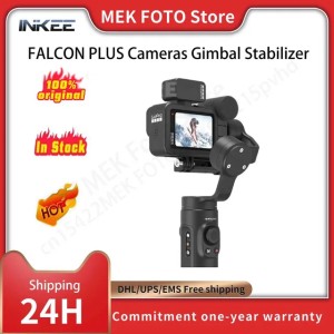 INKEE FALCON Plus Gimbal Stabilizer 3-Axis Anti-Shake Handheld Gimbal for Action Cameras Hero 12 11 10 9 8 7 6 5 4 Osmo Insta360 CL240821